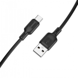 Кабель BOROFONE BX113 Lenny silicone charging data cable Type-C(L2M) Black