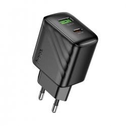 Мережевий зарядний пристрій HOCO CS25A Rico PD20W+QC3.0 charger Black