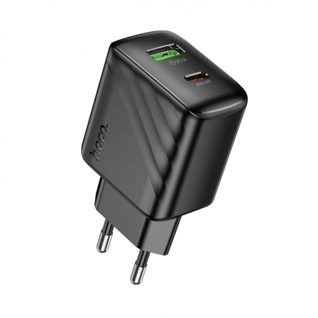 Мережевий зарядний пристрій HOCO CS25A Rico PD20W+QC3.0 charger Black