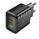 Мережевий зарядний пристрій HOCO CS25A Rico PD20W+QC3.0 charger Black