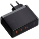 Мережевий зарядний пристрій з кабелем Baseus GaN5 Pro Digital Fast Charger 2C+U 160W Cluster Black (With Superior Charging Data