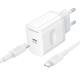 Мережевий зарядний пристрій з кабелем BOROFONE BA99A Breeze single port PD20W charger set(C to C) White