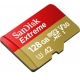 Карта пам'яті microSDXC (UHS-1 U3) SanDisk Extreme A2 128Gb class 10 V30 (R190MB/s,W90MB/s) (adapter SD)