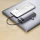USB-хаб Baseus Metal Gleam Series 4-in-1 Multifunctional Type-C HUB Docking Station Gray （Type-C to USB3.0*3+RJ45*1）