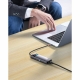 USB-хаб Baseus Metal Gleam Series 4-in-1 Multifunctional Type-C HUB Docking Station Gray （Type-C to USB3.0*3+RJ45*1）