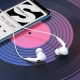 Навушники BOROFONE BM100 Pro Fuente universal earphones with microphone White