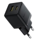 Мережевий зарядний пристрій Baseus Palm Fast Charger C+U 20W EU Cluster Black
