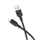 Кабель BOROFONE BX113 Lenny silicone charging data cable Micro(L1M) Black
