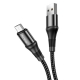Кабель HOCO X50 USB to Micro 2.4A, 1m, nylon, aluminum connectors, Black