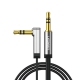 Аудіокабель UGREEN AV119 3.5mm Male to 3.5mm Male Straigth to angle flat Cable 3m Black