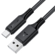 Кабель ACEFAST C17-04 USB-A to USB-C silicone charging data cable Black