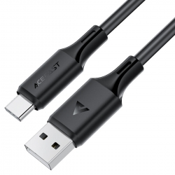 Кабель ACEFAST C17-04 USB-A to USB-C silicone charging data cable Black