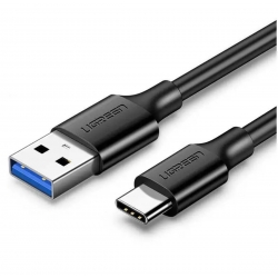 Кабель UGREEN US184 USB 3.0 A Male to Type C Male Cable Nickel Plating 2m (black) (UGR-20884)