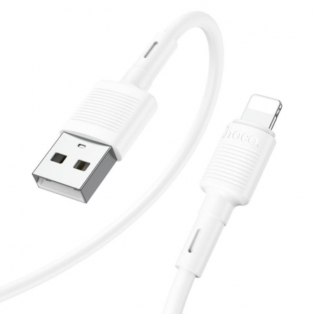 Кабель HOCO X83 USB to iP 2.4A, 1m, PVC, PVC connectors, White