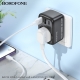 Мережевий фільтр BOROFONE BAC14 Wide 1-socket wall outlet (1C2A) (EU/GER) Black