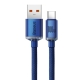 Кабель Baseus Crystal Shine Series Fast Charging Data Cable USB to Type-C 100W 2m Blue