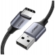 Кабель UGREEN US288 USB-A 2.0 to USB-C Cable Nickel Plating Aluminum Braid 2m (Black) (UGR-60128)