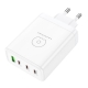 Мережевий зарядний пристрій WUW-C158 1USB 3Type-C + USB A PD100W white