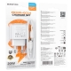 Мережевий зарядний пристрій з кабелем BOROFONE BAS44A Potential PD20W+QC3.0 charger set(C to C) White