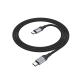 Кабель HOCO X102 Type-C to Type-C 3A, 1m, nylon, aluminum connectors, Black