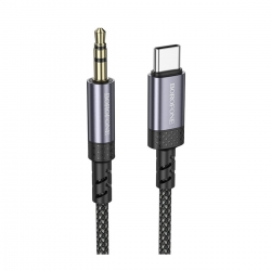 Аудіокабель BOROFONE BL24 Graceful digital audio conversion cable Type-C Metal Grey