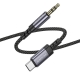 Аудіокабель BOROFONE BL24 Graceful digital audio conversion cable Type-C Metal Grey