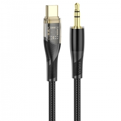 Аудіокабель HOCO UPA25 Transparent Discovery Edition Digital audio conversion cable Type-C Black