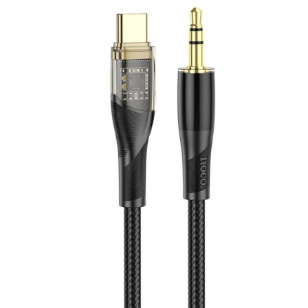 Аудіокабель HOCO UPA25 Transparent Discovery Edition Digital audio conversion cable Type-C Black