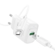Мережевий зарядний пристрій з кабелем HOCO C140A Smart single port QC3.0 charger set (Micro)(EU) White