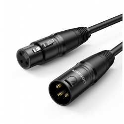 Аудіокабель UGREEN AV130 Cannon Male to Female Microphone Extension Audio Cable 5m Black