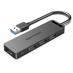 USB-хаб Vention 4-Port USB 3.0 Hub With Power Supply 0.15M Black (CHLBB)