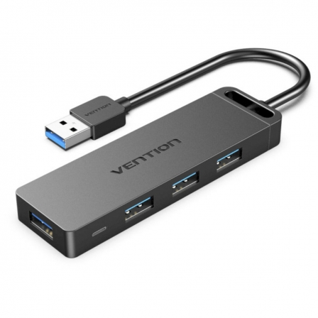 USB-хаб Vention 4-Port USB 3.0 Hub With Power Supply 0.15M Black (CHLBB)