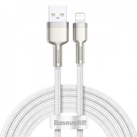 Кабель Baseus Cafule Series Metal Data Cable USB to IP 2.4A 2m White