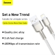Кабель Baseus Cafule Series Metal Data Cable USB to IP 2.4A 2m White