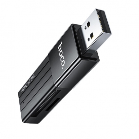 USB-хаб HOCO HB20 Mindful 2-in-1card reader(USB2.0) Black