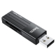 USB-хаб HOCO HB20 Mindful 2-in-1card reader(USB2.0) Black