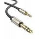 Аудіокабель UGREEN AV127 3.5mm to 6.35mm TRS Stereo Audio Cable 2m (Gray)(UGR-10628)