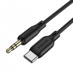 Аудіокабель BOROFONE BL18 Type-C silicone digital audio conversion cable Black