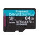 Карта пам'яті microSDXC (UHS-1 U3) Kingston Canvas Go! Plus 64Gb class 10 A2 V30 (R200MB/s)