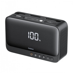 Автомобільний пуско-зарядний пристрій з насосом Baseus Super Energy Series 4-in-1 Car Jump Starter 600A Cluster Black