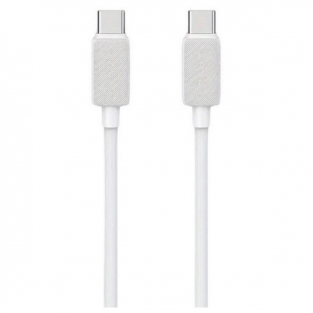 Кабель Usams US-SJ696 60W Striped Data Cable Type-C To Type-C-KY Series 2M white