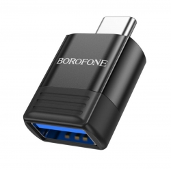 Адаптер BOROFONE BV18 Type-C male to USB female USB3.0 adapter Black