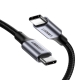 Кабель UGREEN US261 USB-C to USB-C PD Fast Charging Cable 3A Max Gray Black 1m