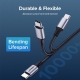 Кабель UGREEN US261 USB-C to USB-C PD Fast Charging Cable 3A Max Gray Black 1m