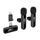 Бездротова мікрофонна система HOCO L20A Fair dual-mic wireless microphone(iP/Type-C) Black