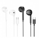 Навушники HOCO M101 Crystal joy Type-C wire-controlled digital earphones with microphone Black