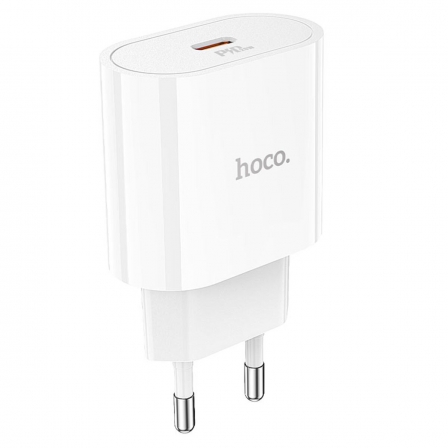 Мережевий зарядний пристрій з кабелем HOCO C94A Metro single port PD20W charger White