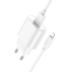 Мережевий зарядний пристрій з кабелем HOCO C109A(10.5W) Fighter single port charger set(iP) White