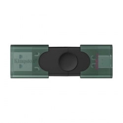 Флеш-накопичувач Kingston 256GB DataTraveler DuoG2 USB-A + USB-C 3.2 Gen 1 Black/Green