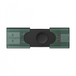 Флеш-накопичувач Kingston 128GB DataTraveler DuoG2 USB-A + USB-C 3.2 Gen1 Black/Green